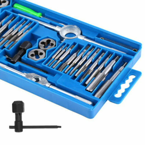 40PCS TAP & DIE SET HARDENED METRIC SCREW THREAD TAPER DRILL TOOL KIT