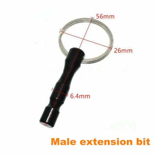 7x Hex Shank Screwdriver Bit Holder Extension Bar Keychain Keyring Quick Release