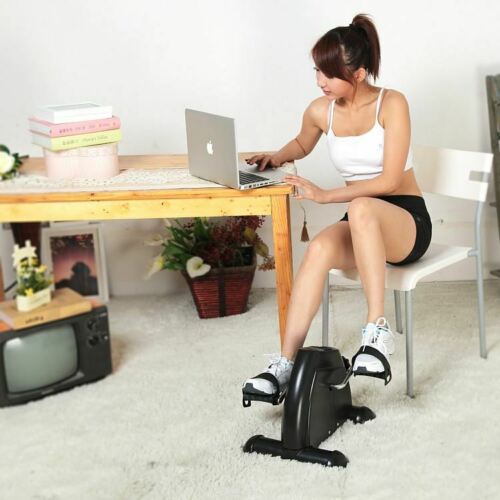 PORTABLE EXERCISER MINI BIKE TRAINER EXERCISE MACHINE DESK HOME GYM PEDAL CYCLE