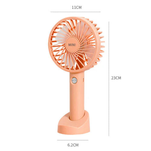 Mini Portable Hand-held Desk Fan Cooling Cooler USB Air Rechargeable 3 Speed