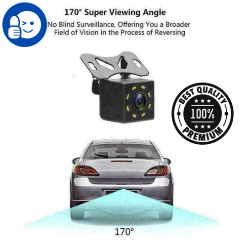 1x 8 LED HD Car Rear View Reverse Backup Camera Parking Night Vision Waterproof