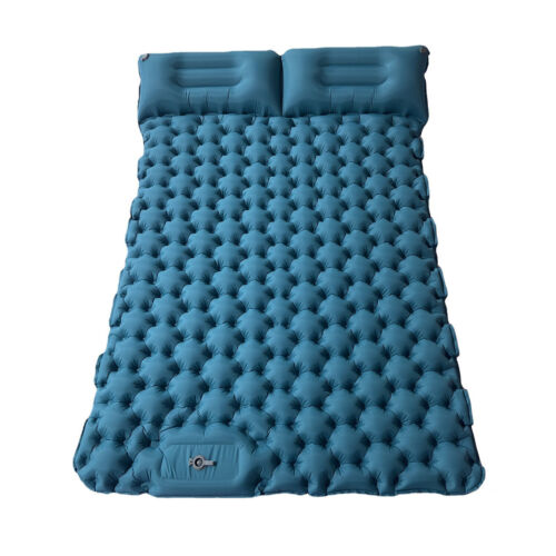 Double Self-Inflating Mattress Sleeping Mat with Built-in Pillow