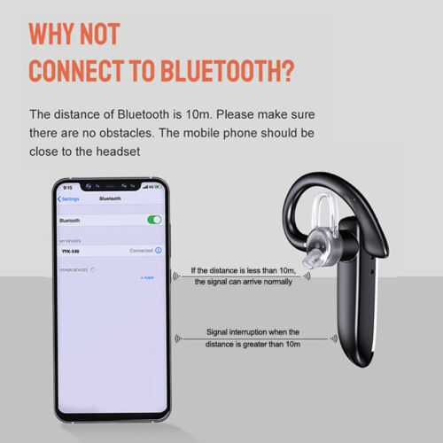 Bluetooth Headset with Microphone, In-Ear Hands-Free Phone,Wireless Headphones