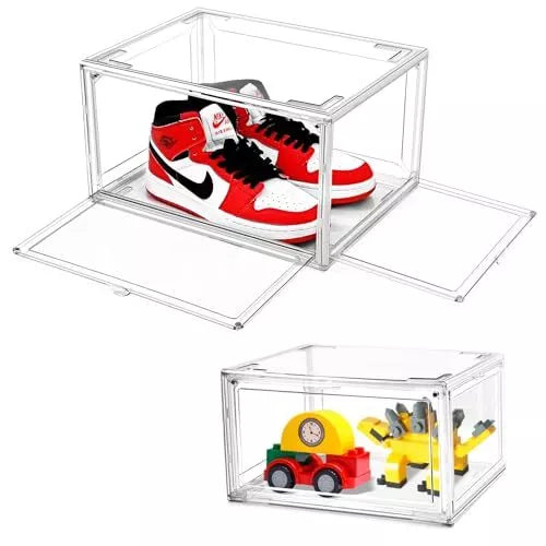 1PC Acrylic Shoe Display Case Transparent Sneaker Box Storage Boxes Clear