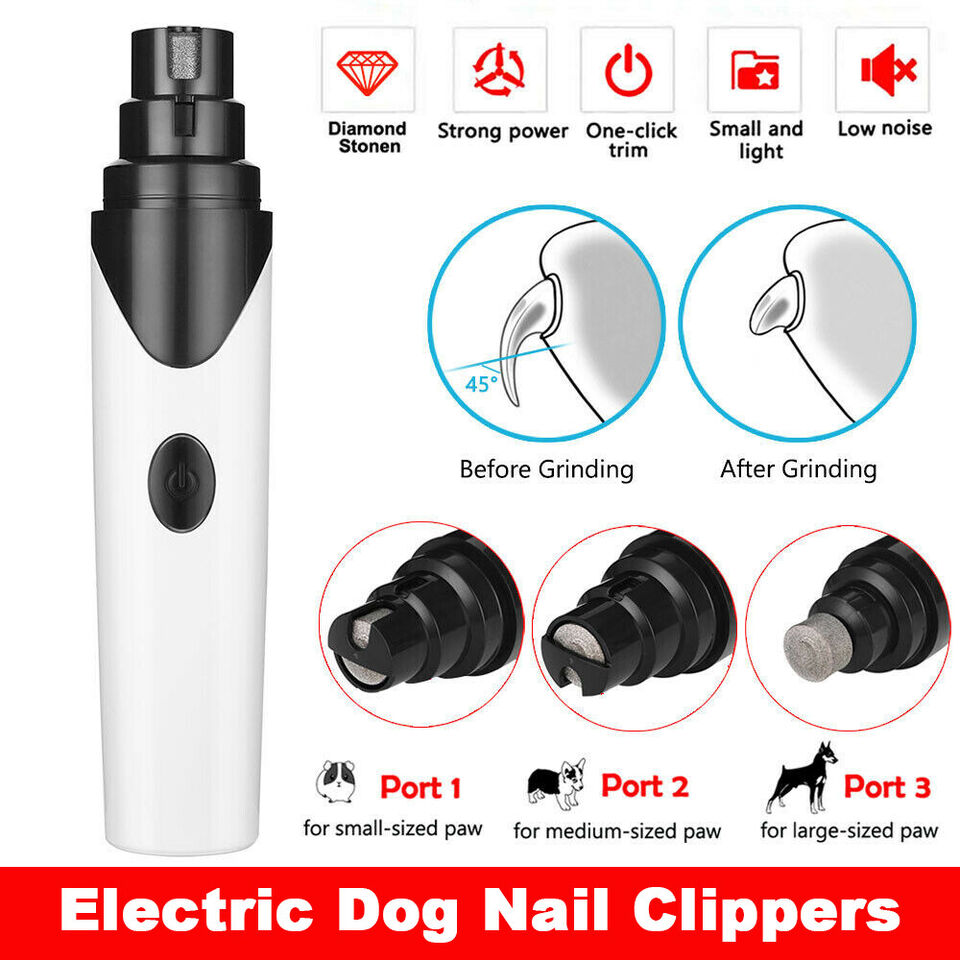 Electric Dog Nail Clippers Nail File Cat Claw Grooming Nail Grinder Trimmer Kit