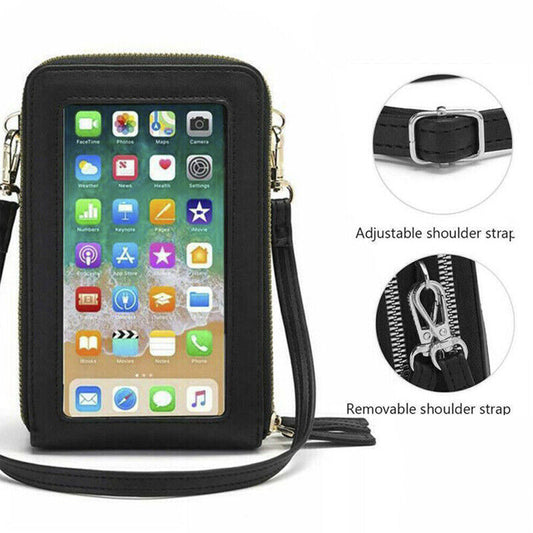 Women Crossbody phone Purse Touch Screen Bag RFID Blocking Wallet Shoulder Strap