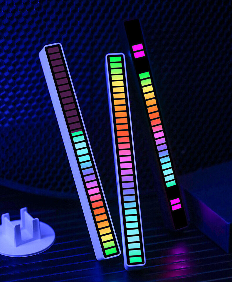 32LED RGB Voice Sound Activated Rhythm Bar Music Car Light Party Strip Tube Lamp