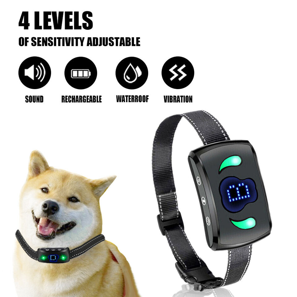 Dog Bark Collar Compact Anti Barking Remote Stop Training