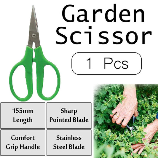 1pcs Stainless Steel Sharp Portable Gardening Scissors Garden Prune Trim Shear