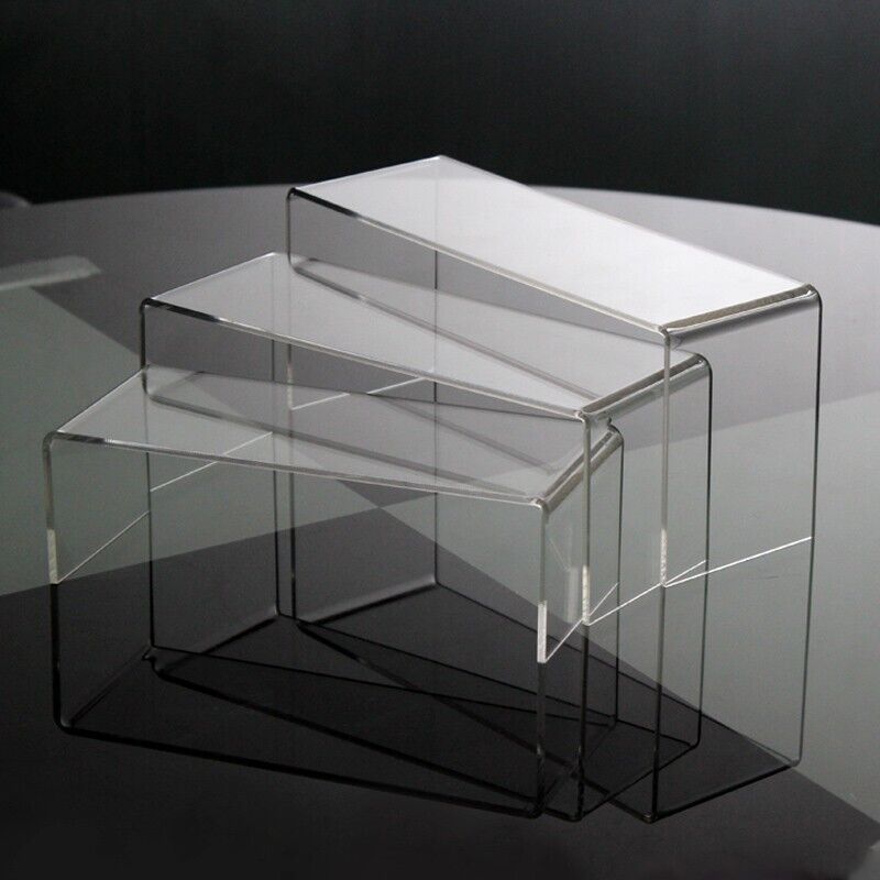 5PCS Acrylic Jewellery Stand Display Super Clear Makeup Riser Holder Organiser