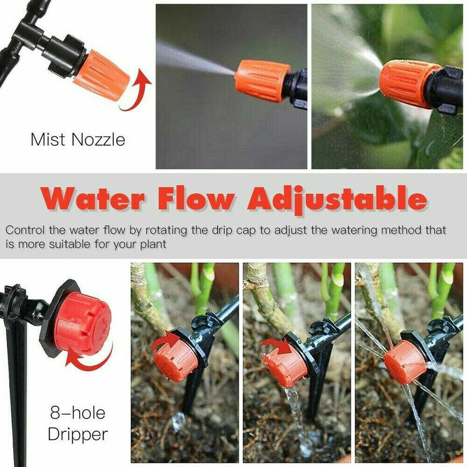 Garden Irrigation System Plant Watering DIY Micro Drip 152Pcs/201Pcs/202Pcs Kits