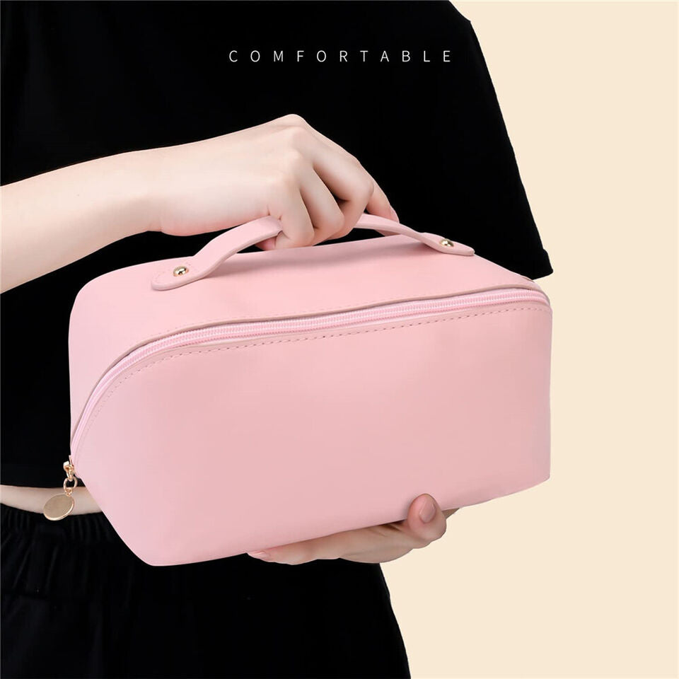 Cosmetic Divider Bag PU Makeup case Storage Portable Travel Pouch Large Capacity