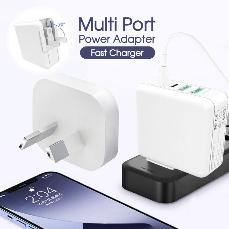 Multi Port Power Adapter Fast Charger 35W