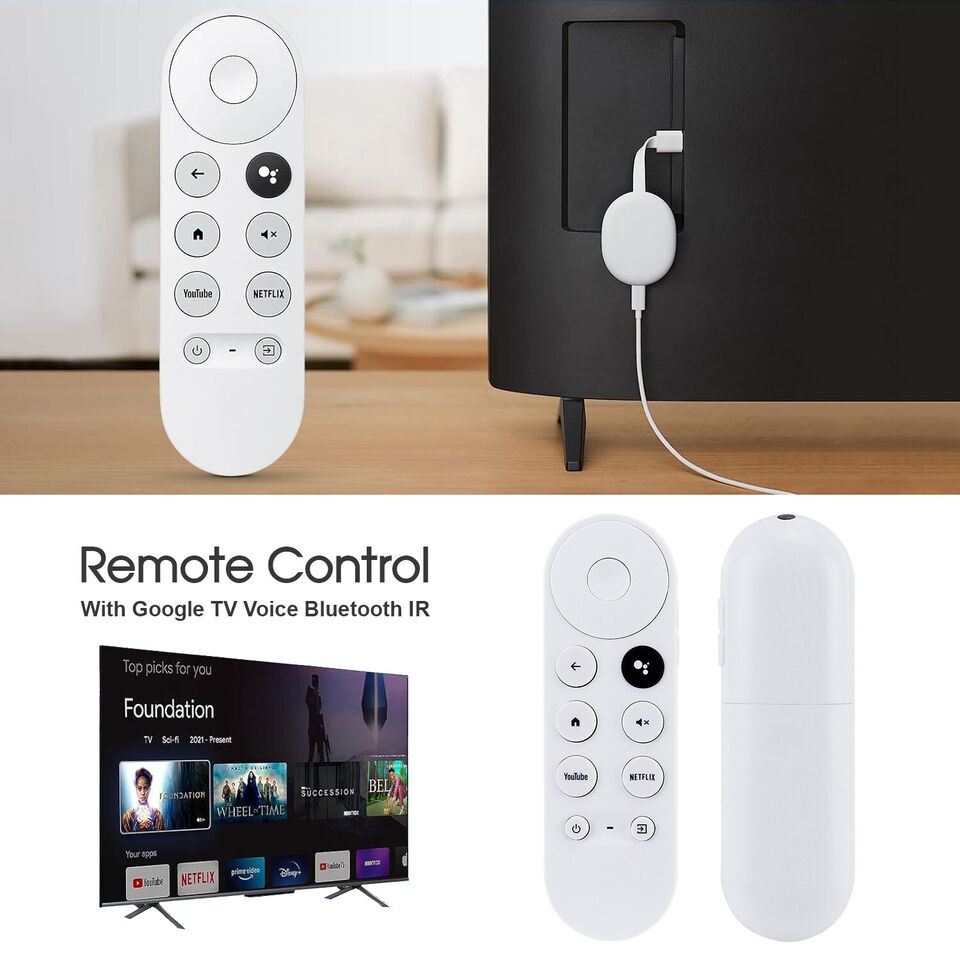 New Replacement For Chromecast With Google TV Voice Bluetooth IR Remote Control