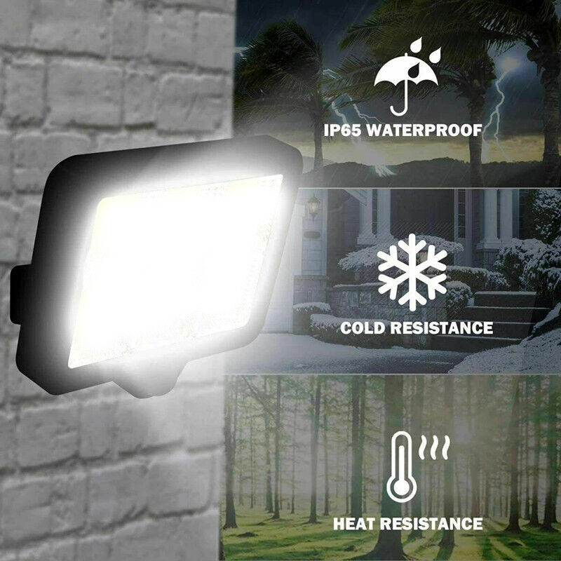 160 Led Solar Sensor Lights Light Motion Detection Security Garden Flood Lamp