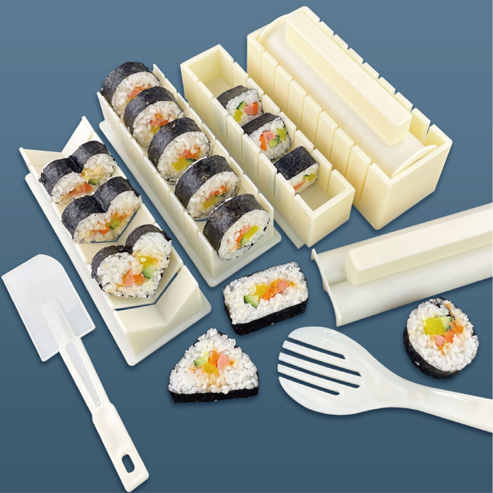 DIY Sushi Maker Making Kit Rice Roller Mold Beginners Homemade Kitchen Tool Set