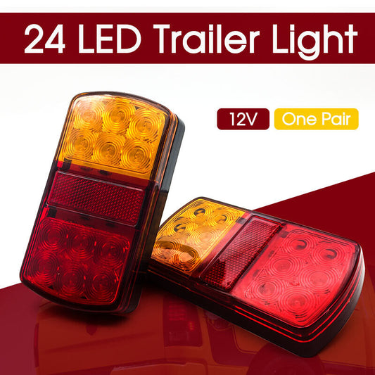 LED TAIL STOP BRAKE LIGHTS WATERPROOF TRAILER CARAVAN VANS BAR BRAND SUMERGABLE