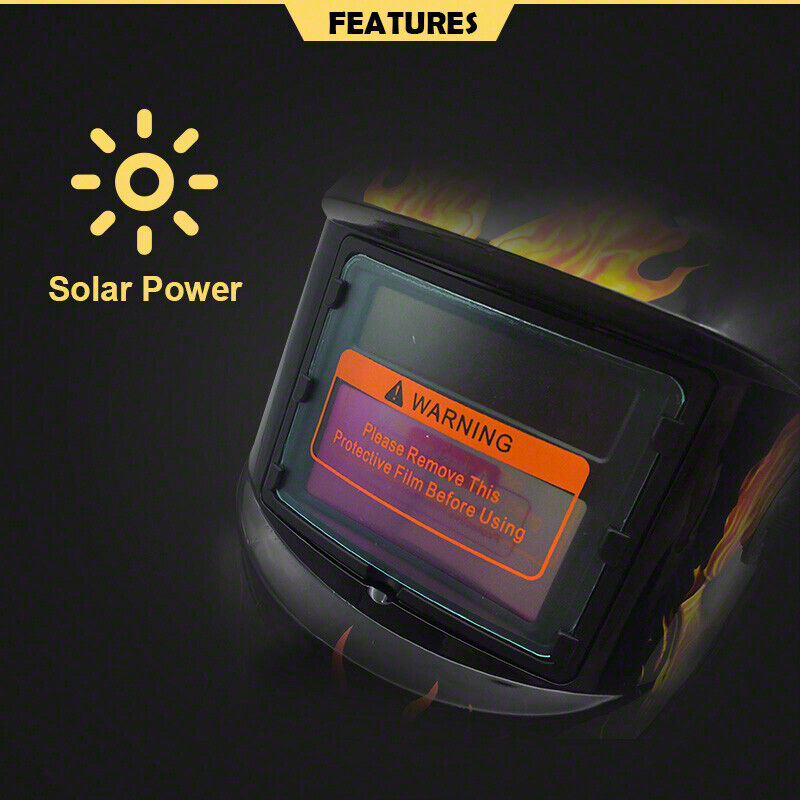 Pro Solar Power Auto Darkening Welding Helmet Arc Tig Mask Skull