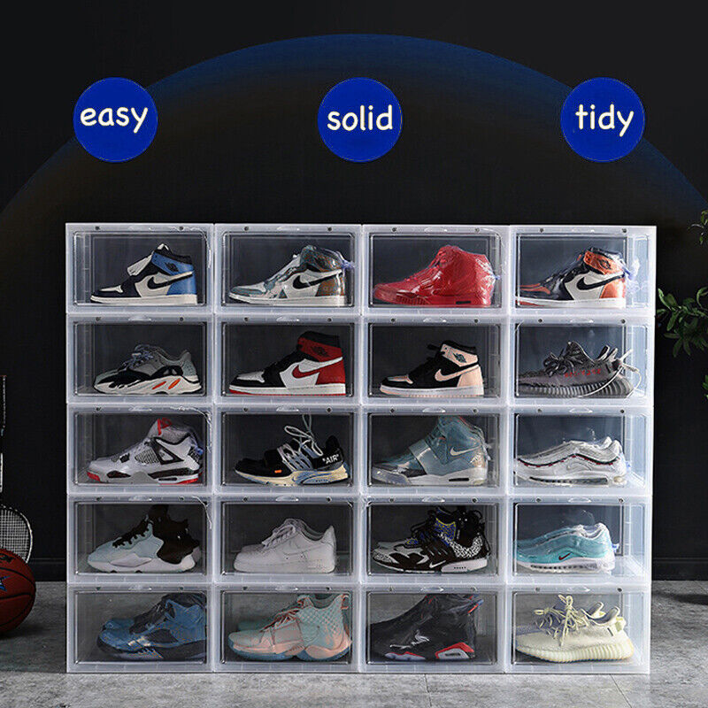 1pcs Premium Shoe Box Storage side Magnetic Sneakers Organizer Side Display