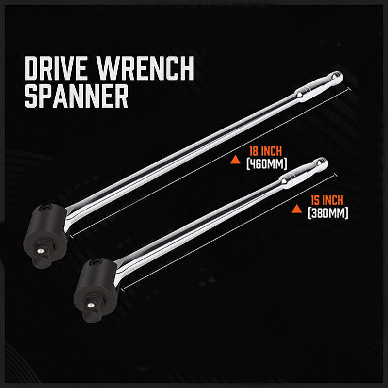 15" 18"Breaker Bar Socket Drive Wrench Long Spanner Heavy Duty 1/2"