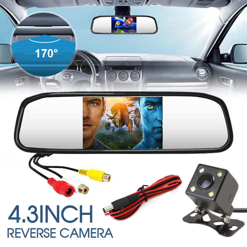 Reverse Camera Night Reversing Camera Rear View Mirror Kit Waterproof HD Monitor