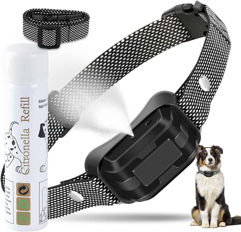 Anti Bark Dog Citronella Spray Collar Rechargeable Training No Barking Humane