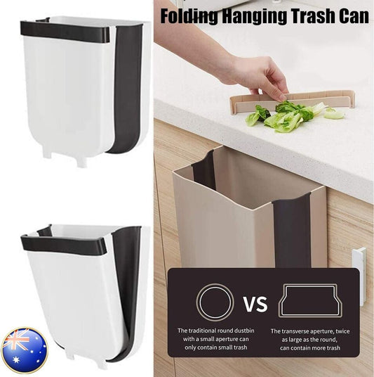 Creative Hanging Folding Waste Bin Kitchen Bin Can Cabinet Rubbish Container Box