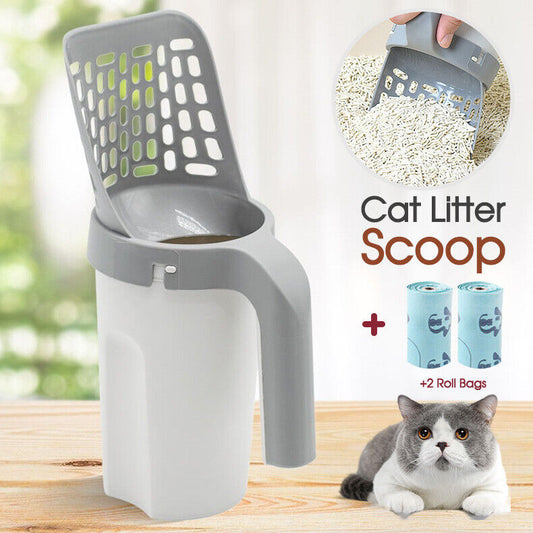 Cat Litter Scoop Integrated Detachable Shovel Holder Poop Pet Sifter Cleaning