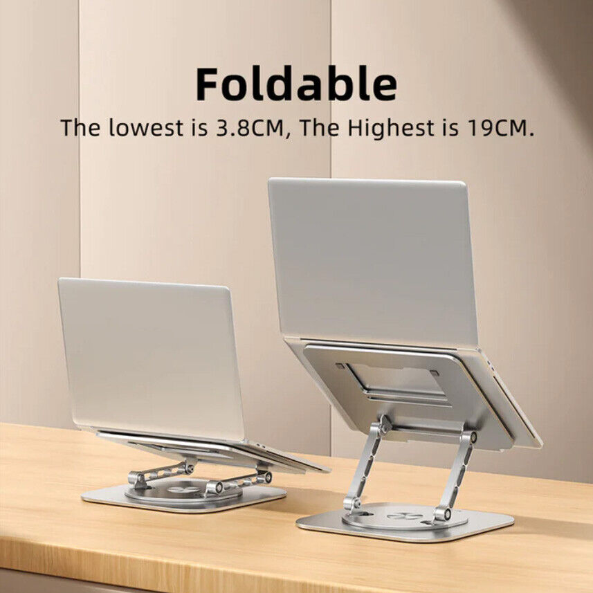 Laptop Stand 360 Rotating Adjustable Ergonimic Foldable Laptop Riser for Desk