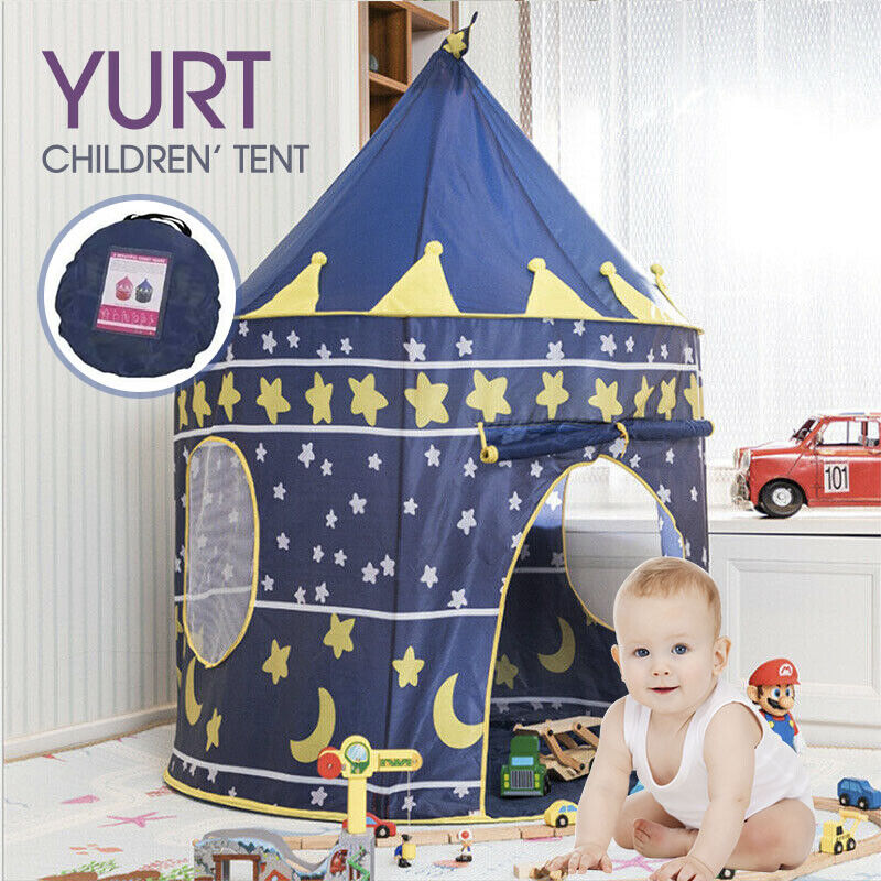 Kids Playhouse Play tent Pop Up Castle Princess Indoor Outdoor Girls Boys Gift