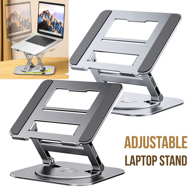 Laptop Stand 360 Rotating Adjustable Ergonimic Foldable Laptop Riser for Desk