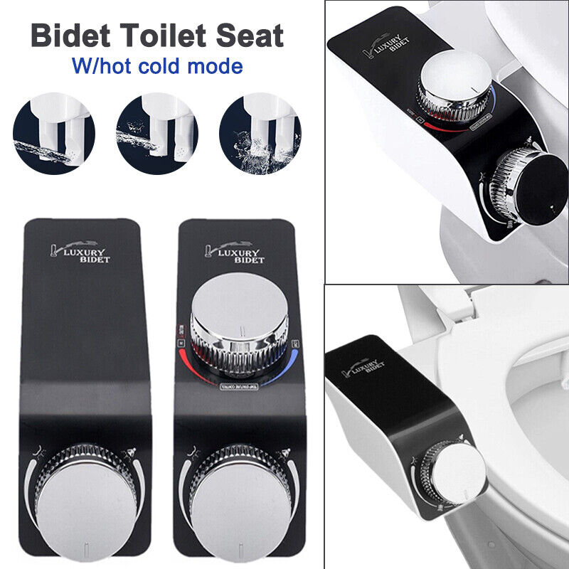 Bidet Toilet Seat Dual Nozzles Self-Cleaning Wash Water Sprayer