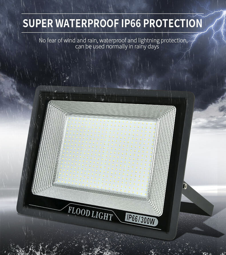 300W LED Floodlight Spotlight SMD Waterproof Outdoor Cool White High Power