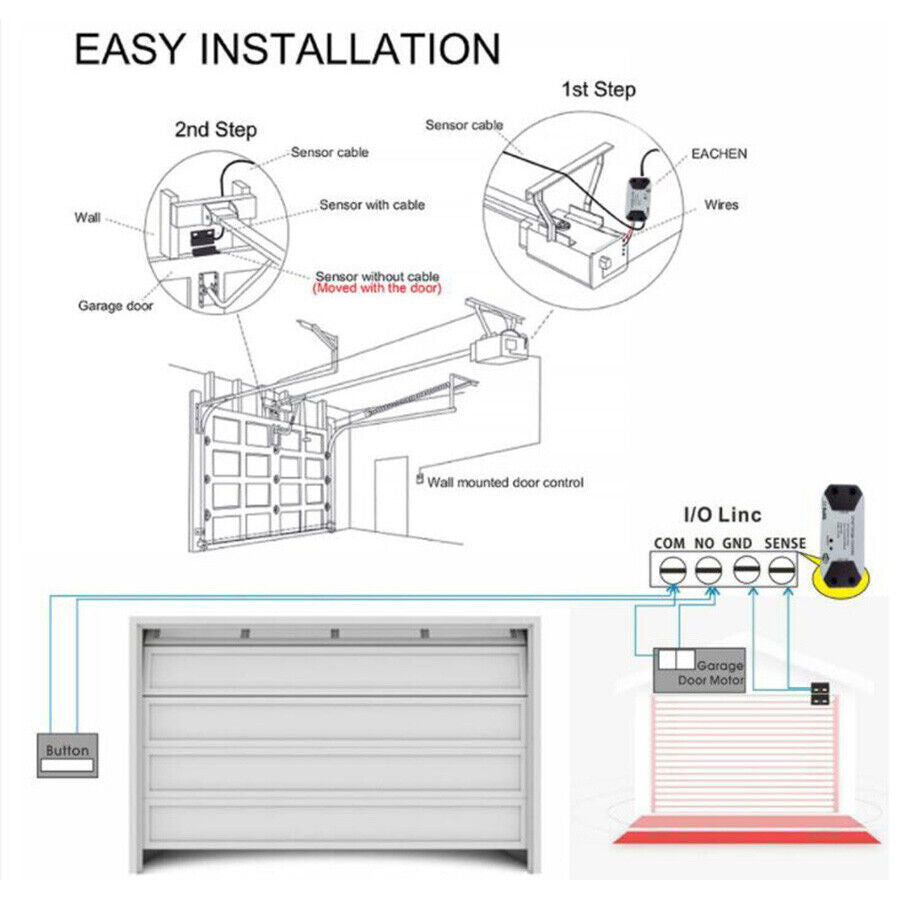 WIFI Smart Garage Door Opener Wireless APP Phone Remote Voice Controller Switch