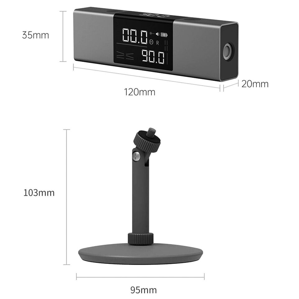 Dual Laser Protractor Digital Inclinometer Angle Measure Leveling Meter Tool