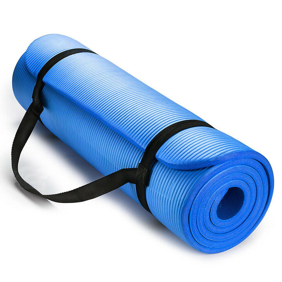 20MM Thick Yoga Mat Pad NBR Nonslip Exercise Fitness Pilate Gym Durable Blue