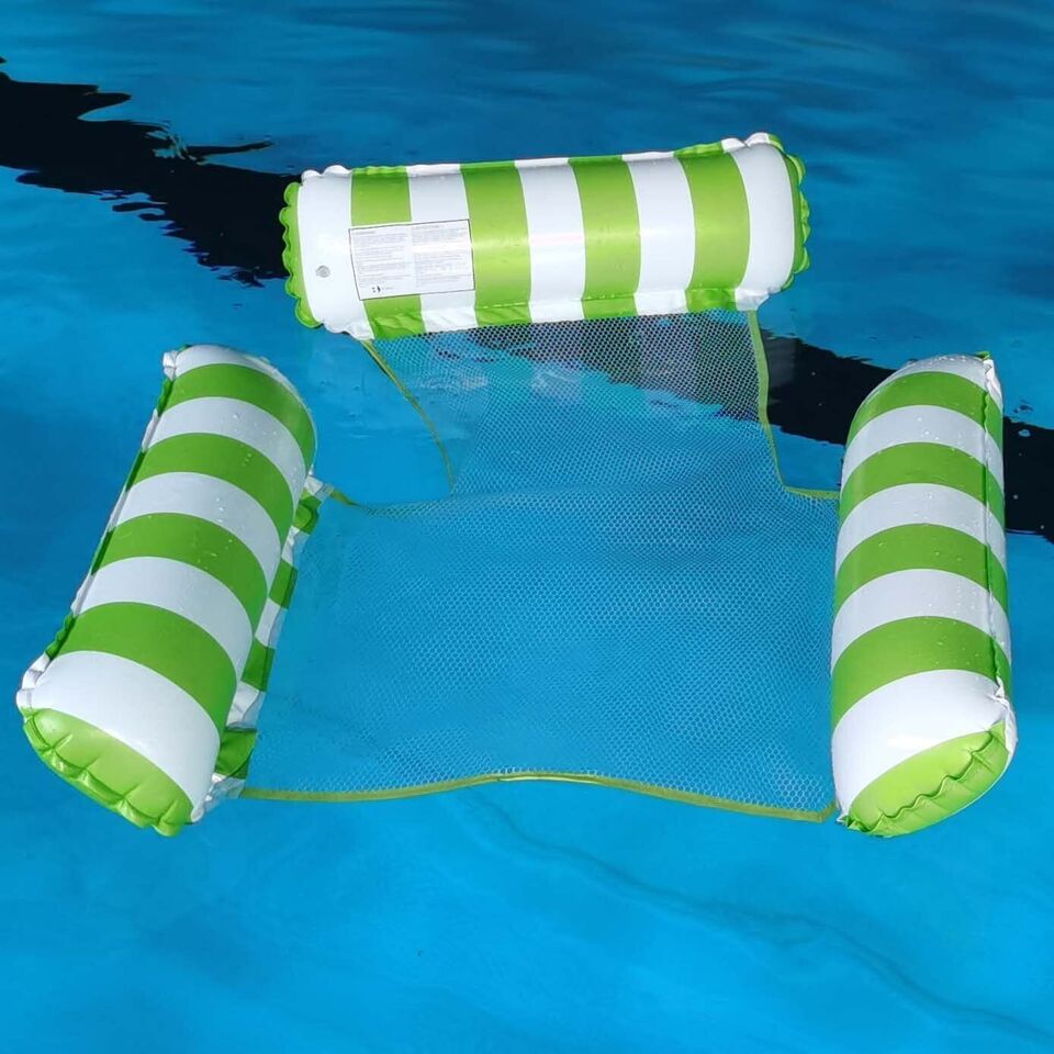 Water Hammock Lounger, Inflatable Pool Floating Bed Rafts, Swimming Chair Toys