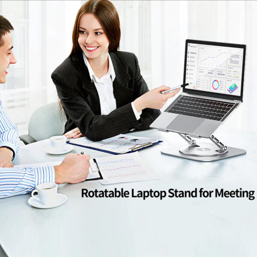 Laptop Stand 360 Rotating Adjustable Ergonimic Foldable Laptop Riser for Desk